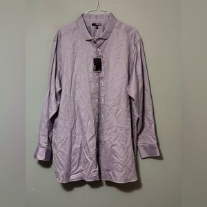 Murano Men's Light Purple Checkered Dress Shirt